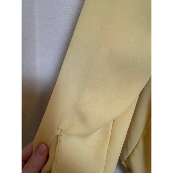 Ann Taylor Women’s Canary Yellow Collared 3/4 Sleeve Blouse Size Petite Large - Picture 6 of 11